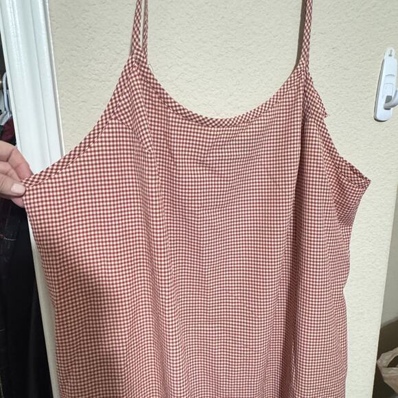 Vintage More Jazz Midi Dress Sz 24W Gingham Prairie Cottagecore Sleeveless USA - Picture 2 of 5